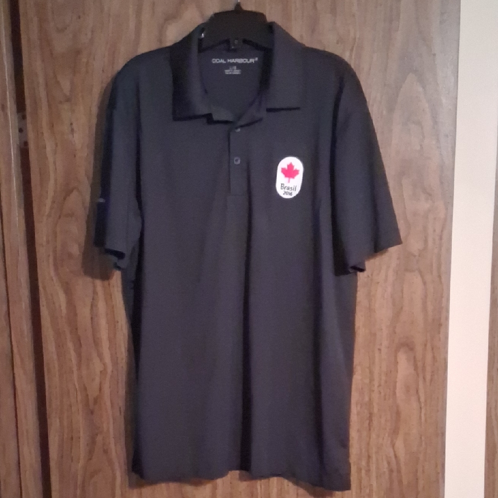 Black Polo Shirt with Canada Emblem
